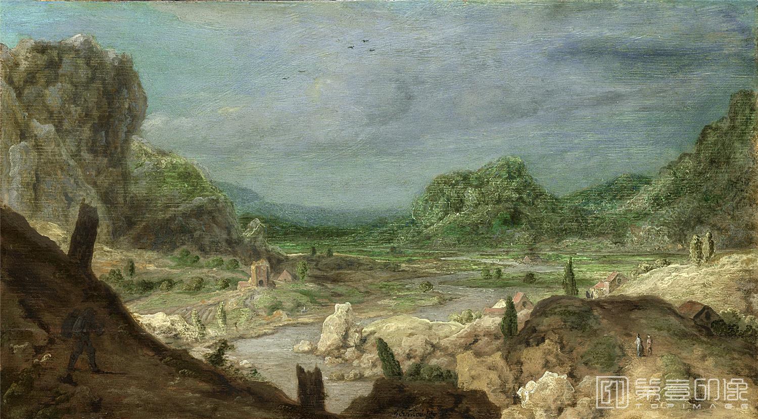 油画-荷兰阿姆斯特丹国家美术馆-Segers Hercules Rivierdal 1626-1630-1450